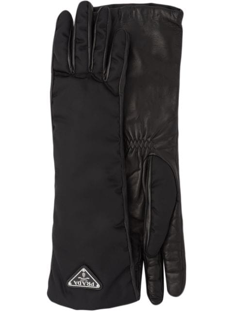 Prada triangle-logo gloves