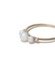 Mizuki 14kt Gelbgoldring mit Perlen und Diamanten