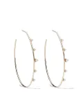 Mizuki 14kt gold diamond hoop earrings