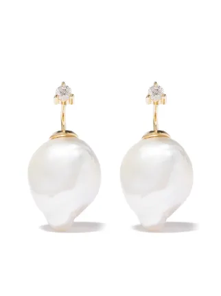 14kt gold pearl earrings