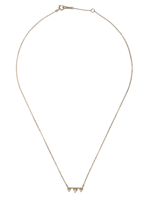 Mizuki Colar Sea of Beauty de ouro 14k com diamante