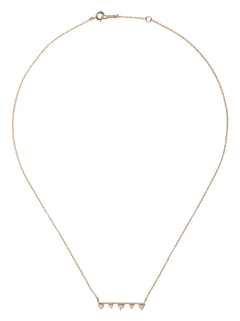 Mizuki Colar de ouro 14k com diamante 