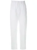 Handred linen straight trousers - White