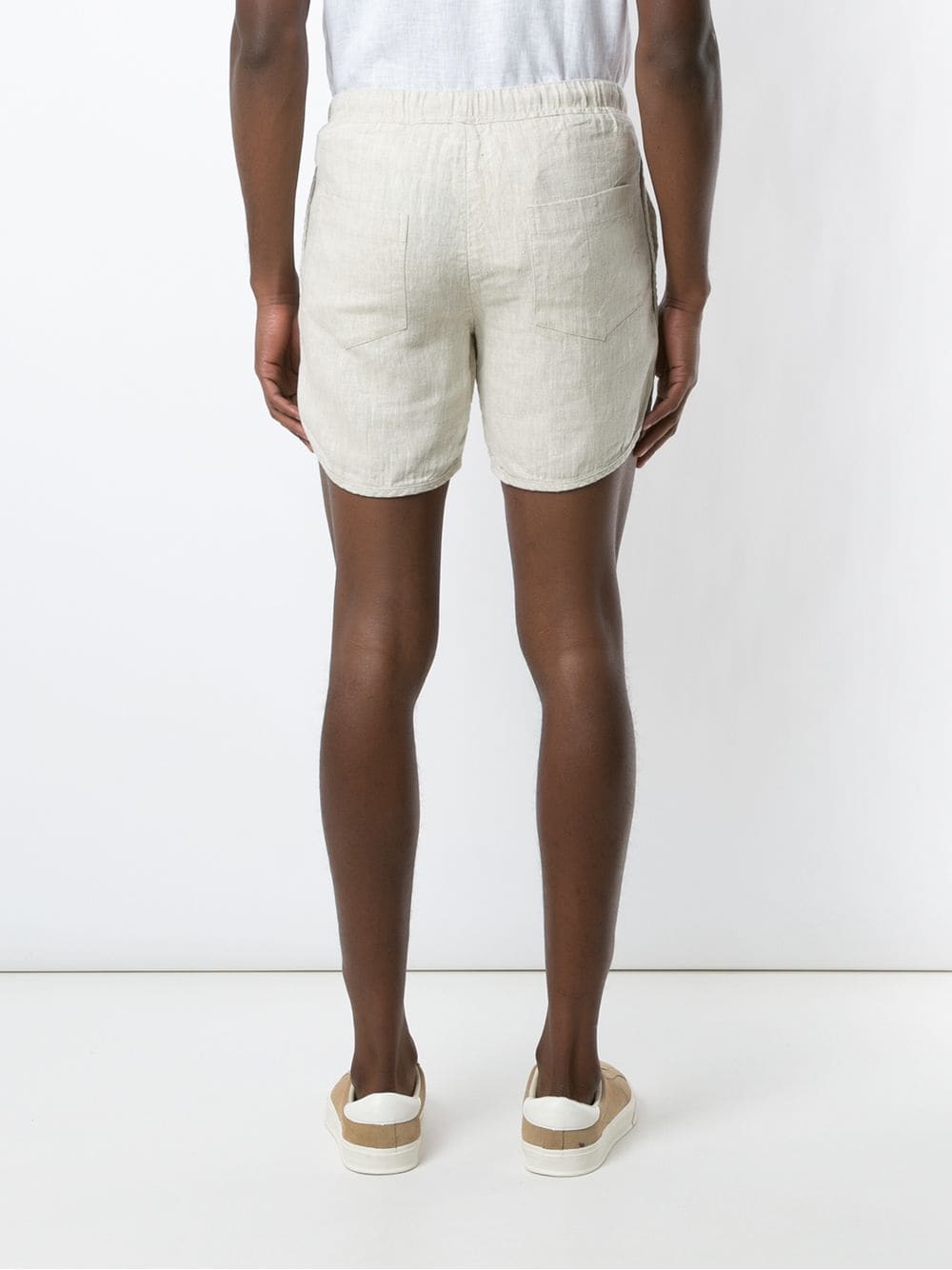 Shop Handred Linen Shorts In Neutrals