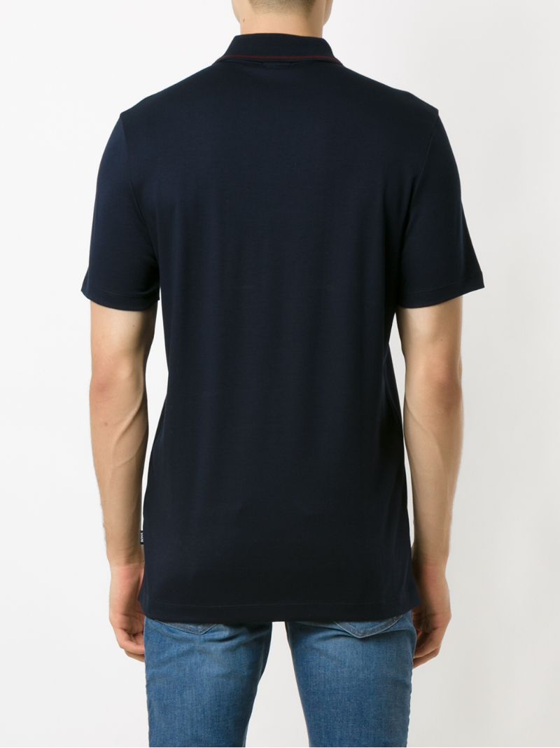 Shop Hugo Boss Regular-fit Polo Shirt In Blue