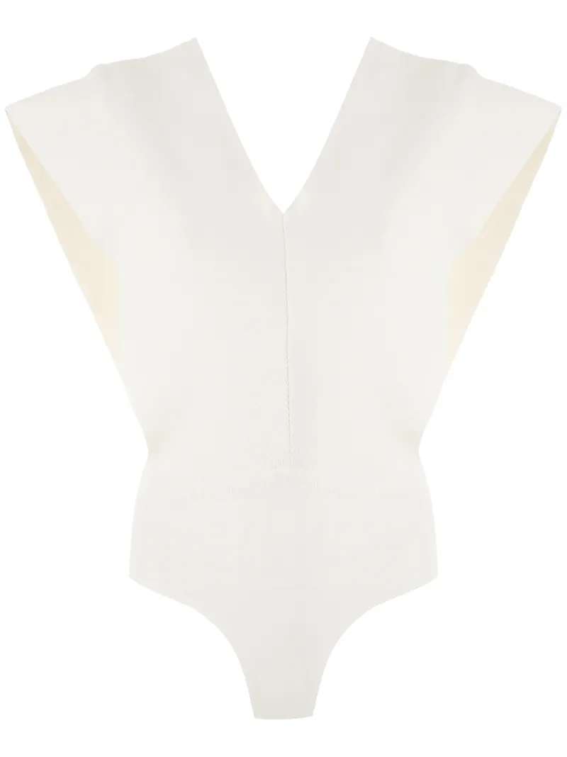 Egrey Knit Wings Bodysuit In White