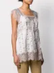 LANVIN floral-print lace-trimmed camisole