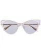 الصورة 1 من Alexander McQueen Eyewear نظارة شمسية بإطار عين القطة