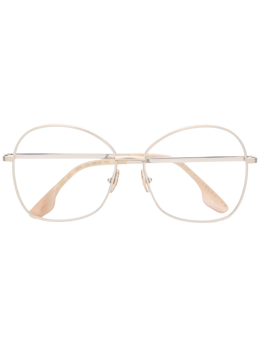 Victoria Beckham Round Frame Glasses In Metallisch