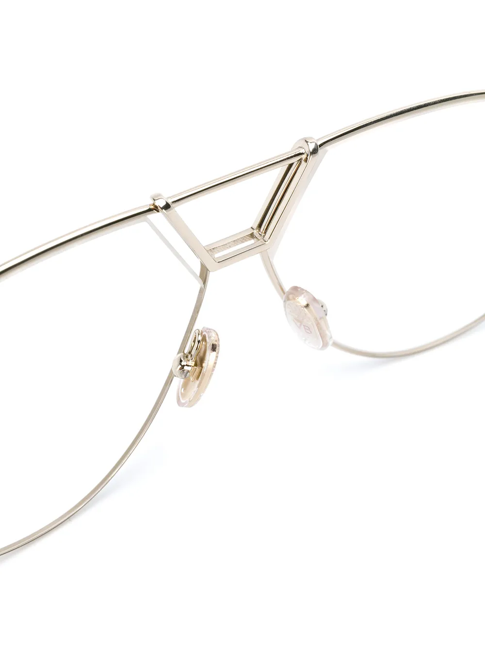 Victoria Beckham VB2106 bril met piloten montuur Metallic