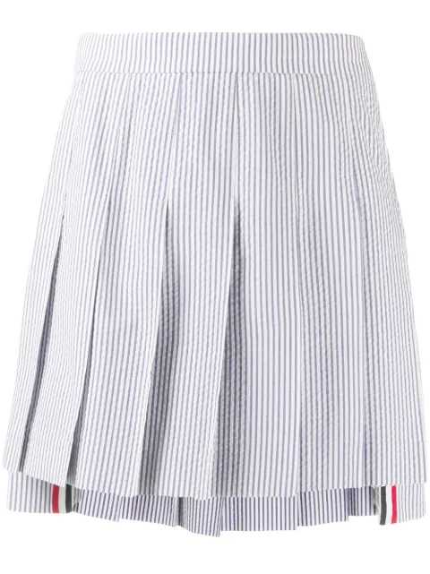 Thom Browne seersucker pleated miniskirt