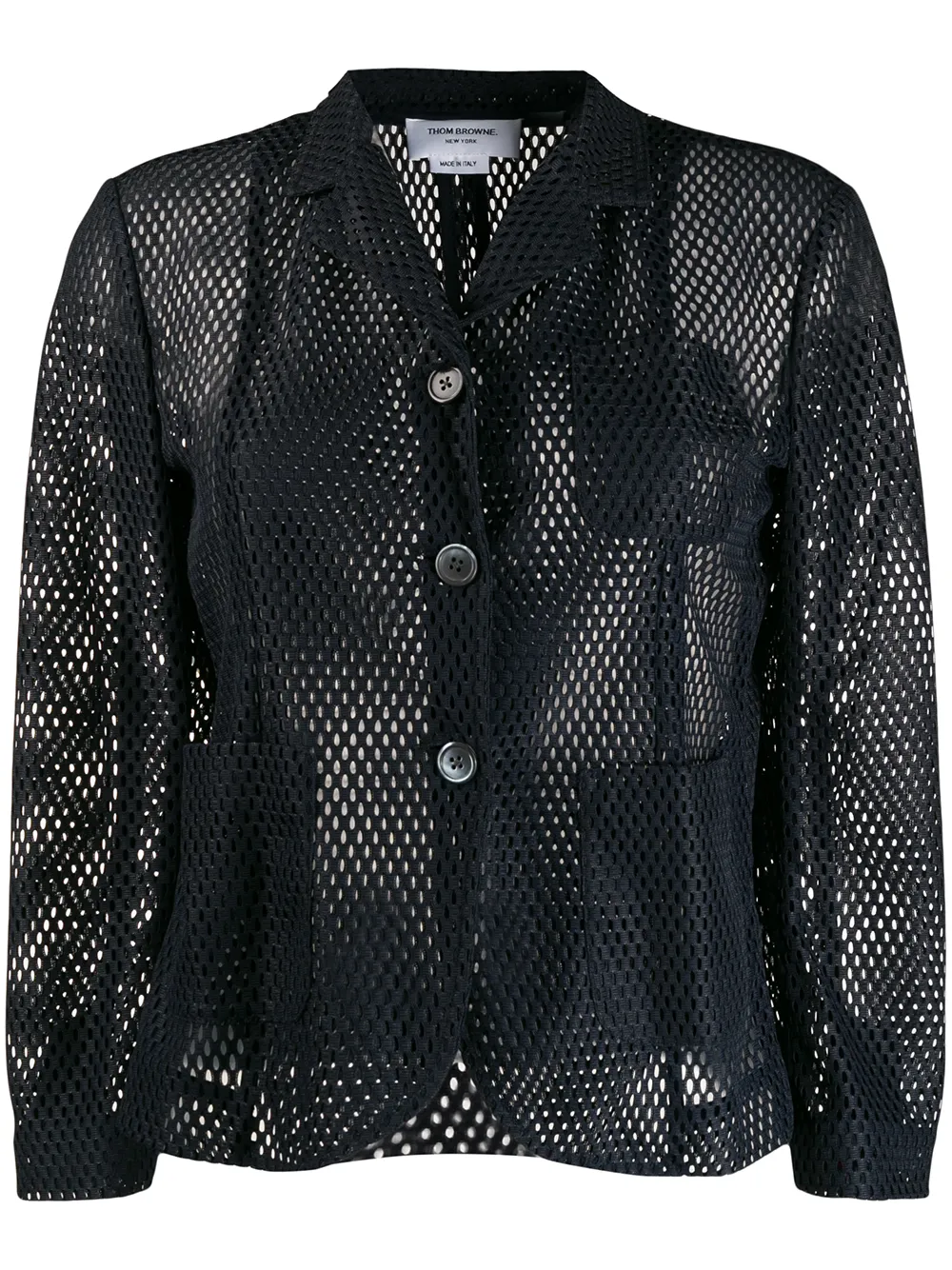 Thom Browne Blazer aus Netzstoff - Blau