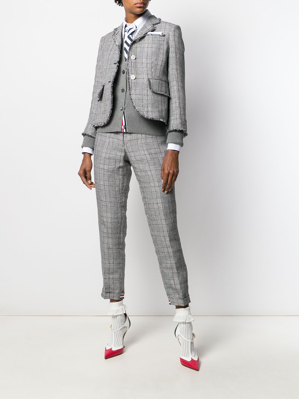 фото Thom browne укороченные брюки в клетку