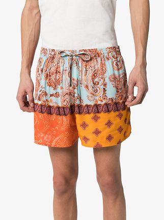 paisley print bermuda shorts展示图