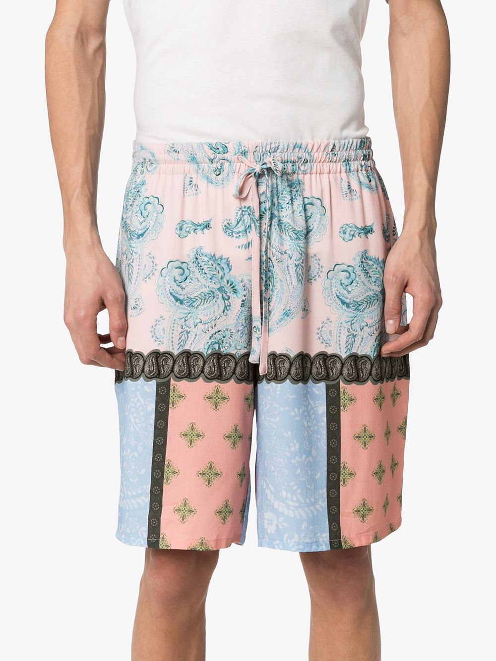 фото Esteban cortazar paisley-print shorts