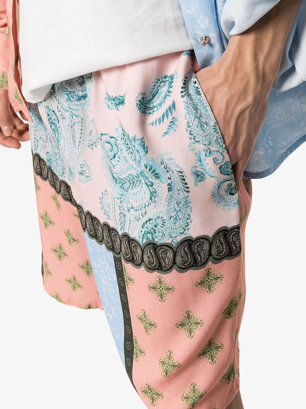 фото Esteban cortazar paisley-print shorts