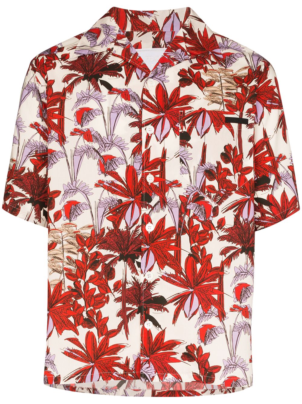 фото Prada рубашка с цветочным принтом