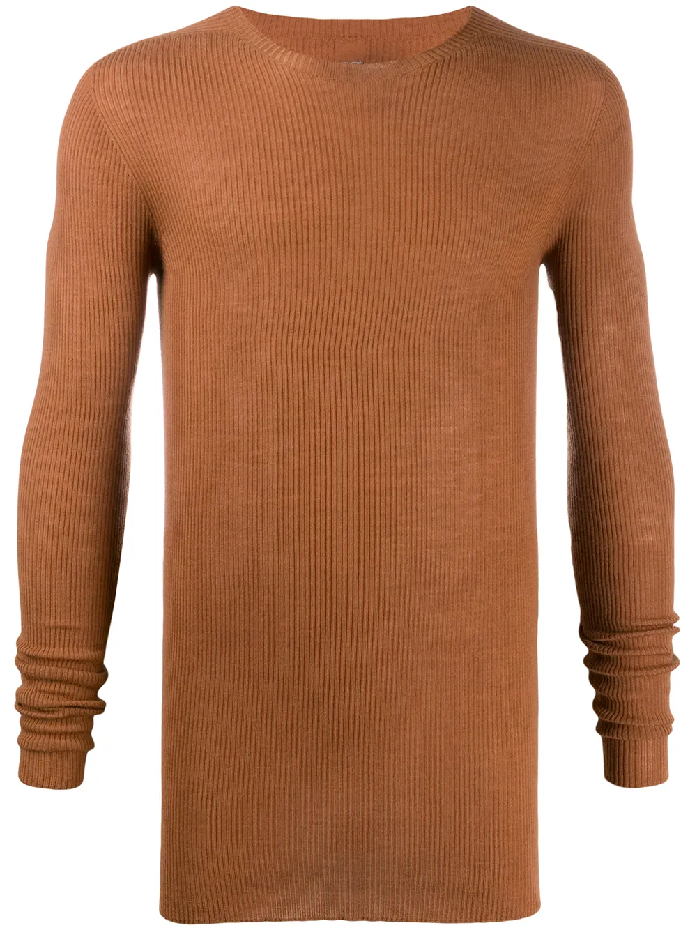 Rick Owens ribbed knit sweater | Brown | Image 1