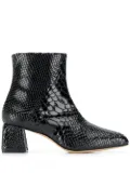 Kalda Marti snakeskin ankle boots - Black
