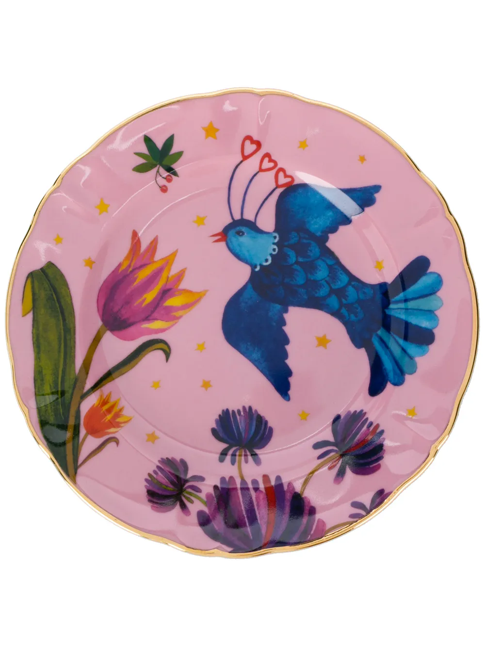 Bitossi Home Obstteller mit Vogel | Rosa | Image 1