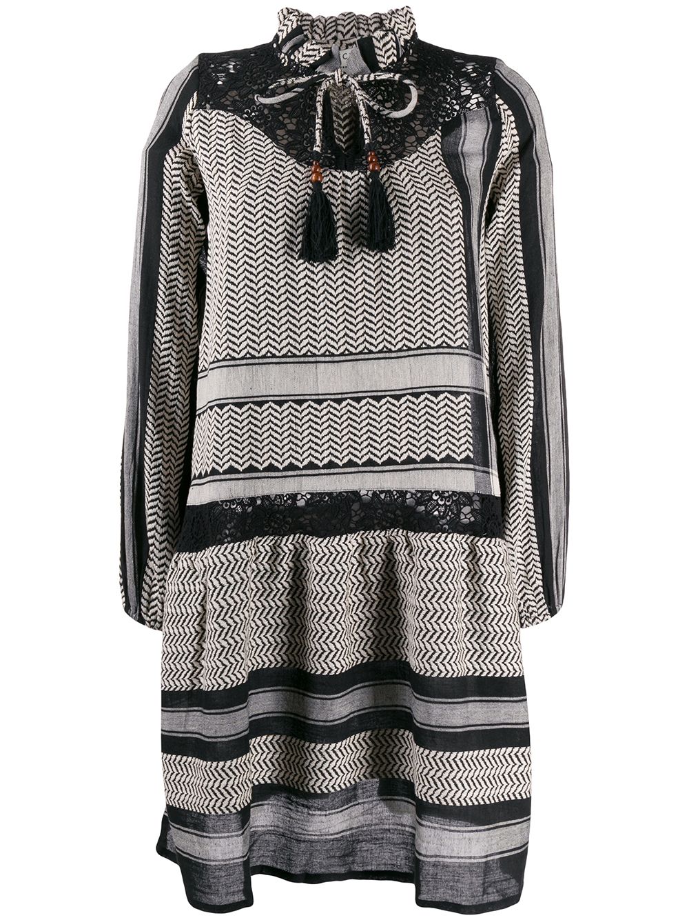 фото Cecilie Copenhagen Carolyn mixed pattern dress