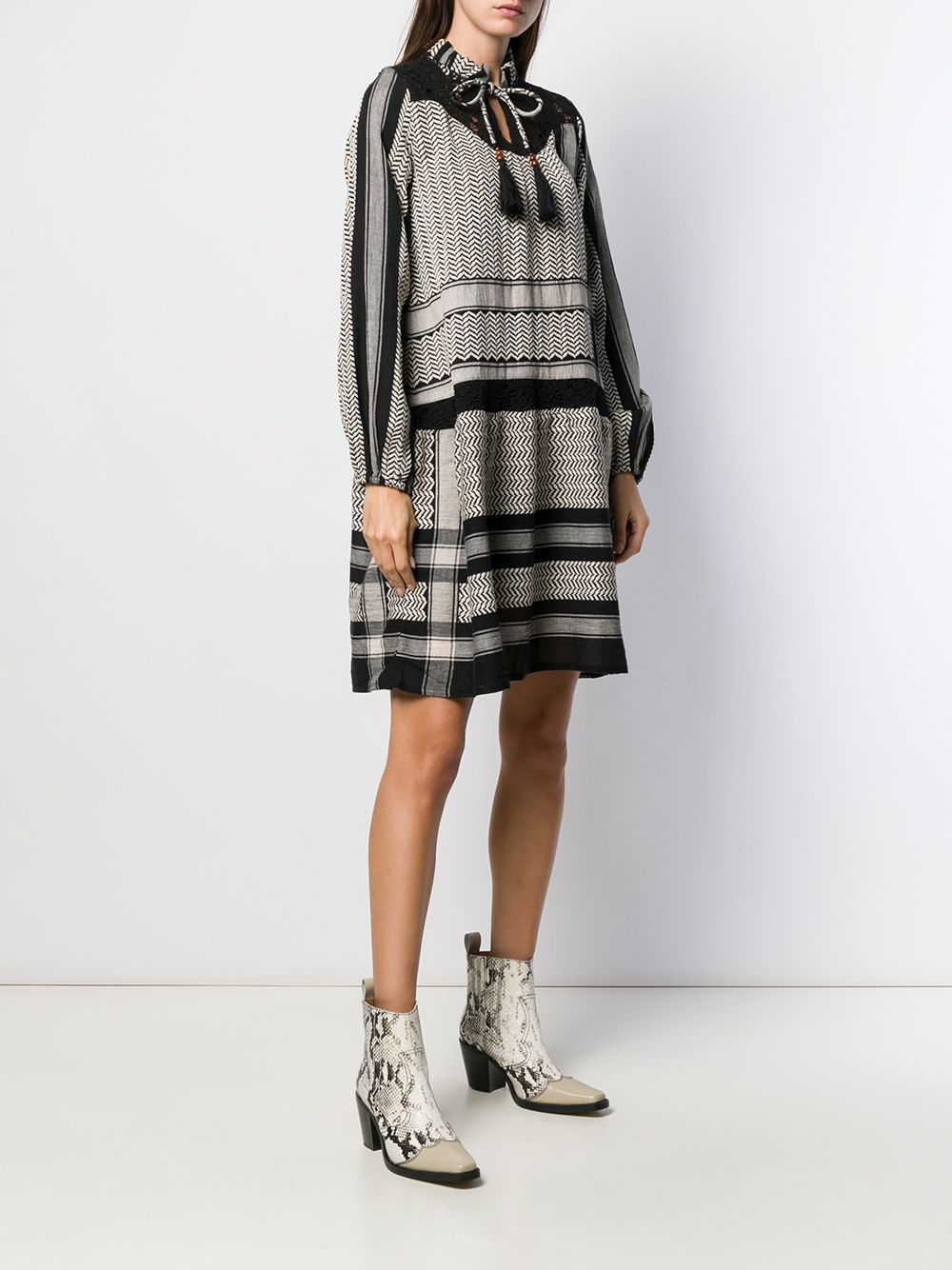 фото Cecilie Copenhagen Carolyn mixed pattern dress