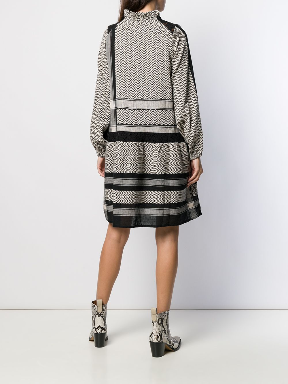 фото Cecilie Copenhagen Carolyn mixed pattern dress