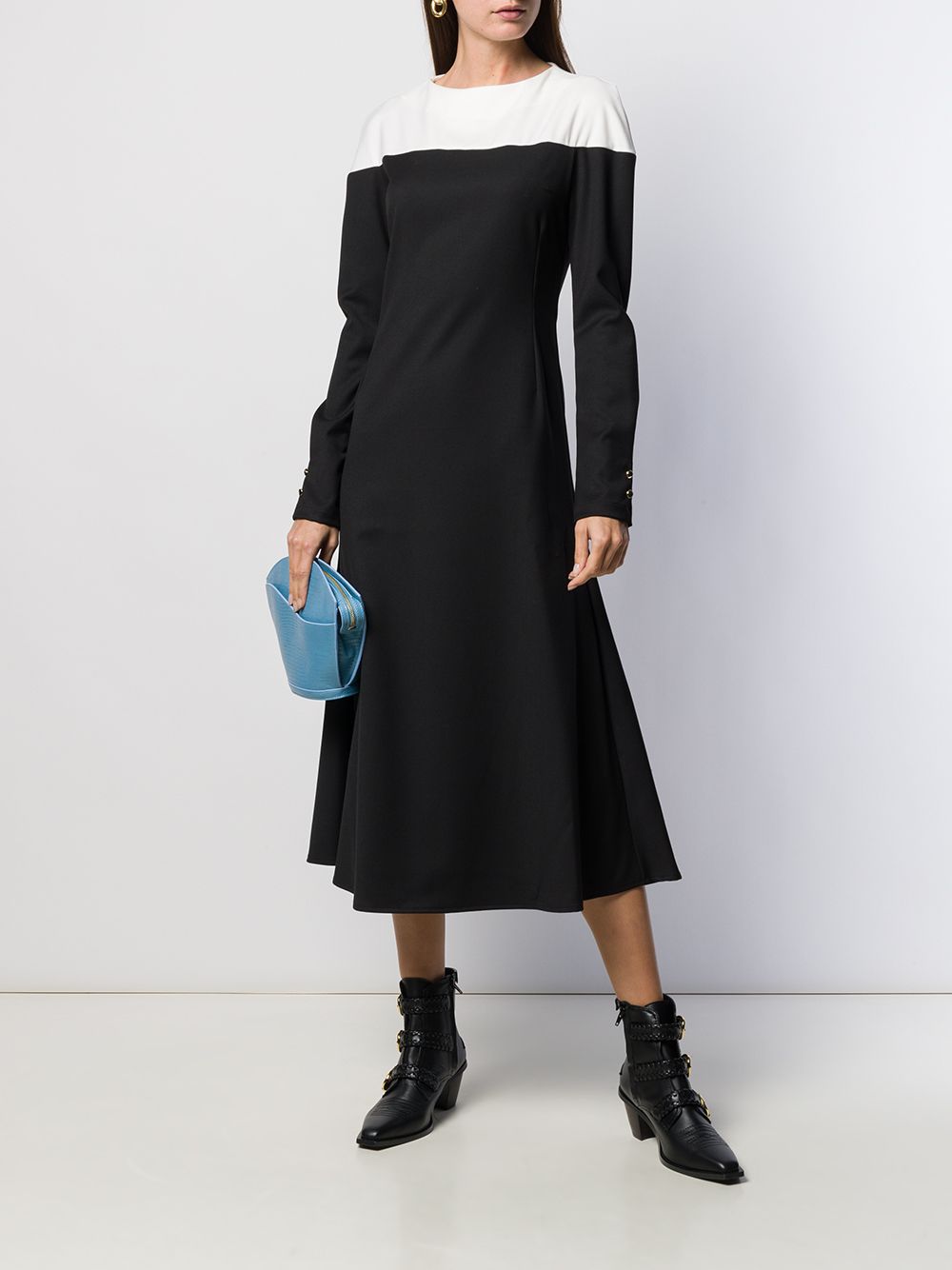 фото L'Autre Chose two-tone midi dress