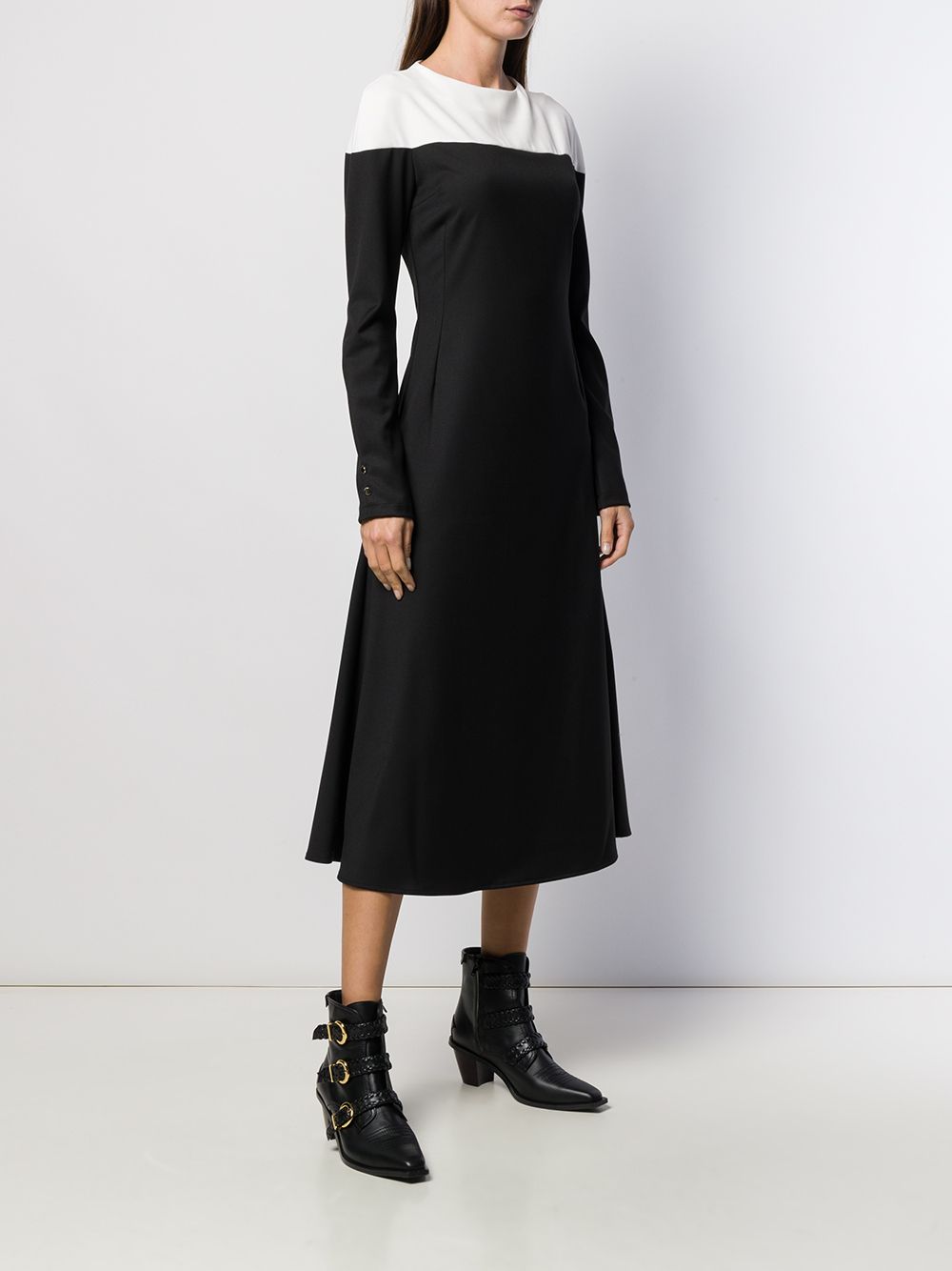 фото L'Autre Chose two-tone midi dress