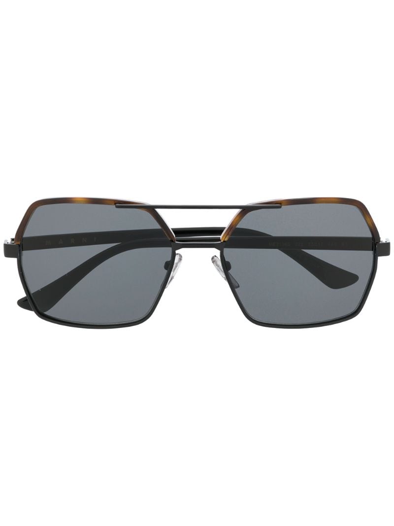 Marni Eyewear Oversized Aviator-frame Sunglasses In Black