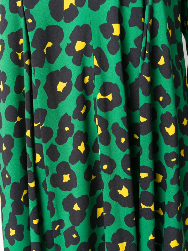 leopard dress green