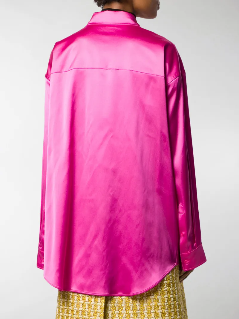 oversized satin effect shirt