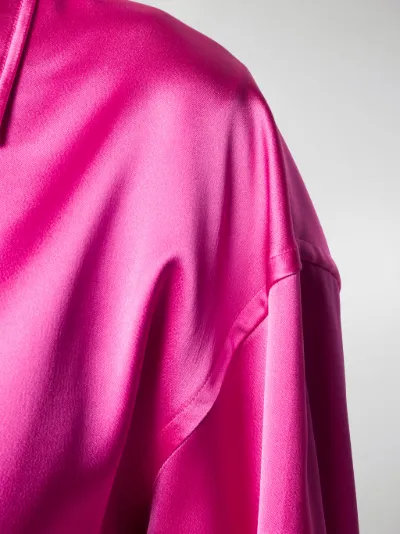 oversized satin effect shirt