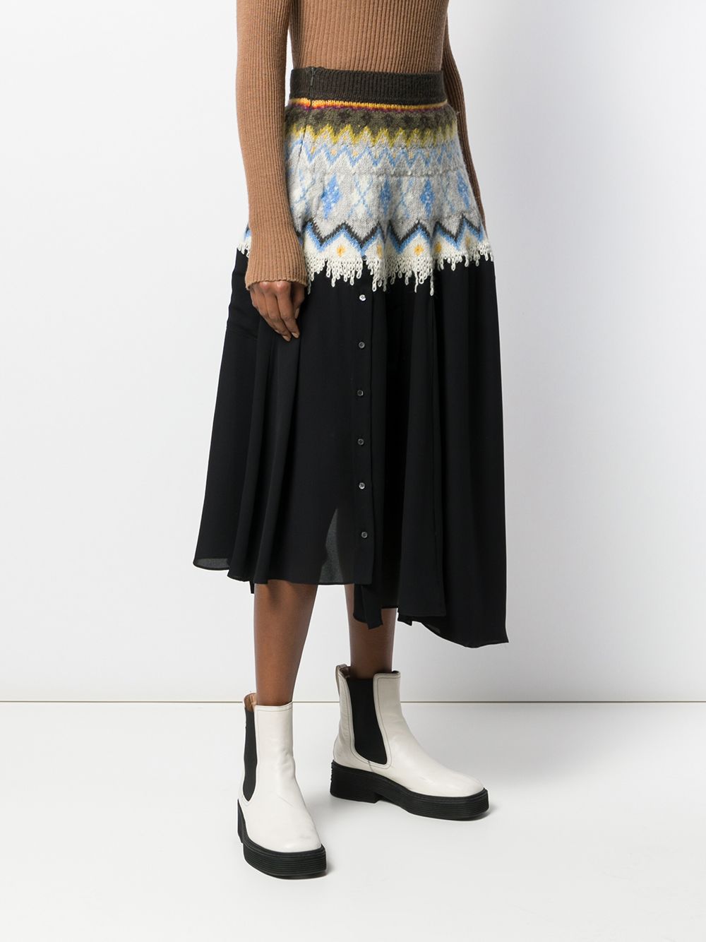 фото Loewe юбка асимметричного кроя с графичным принтом