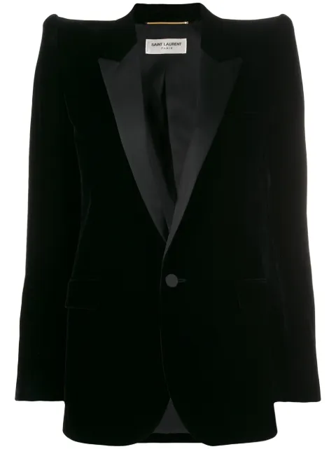 Saint Laurent blazer con hombros exagerados