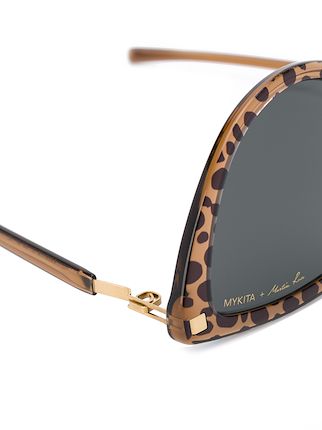 leopard print cat-eye frame sunglasses展示图