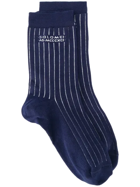 Brunello Cucinelli striped logo socks