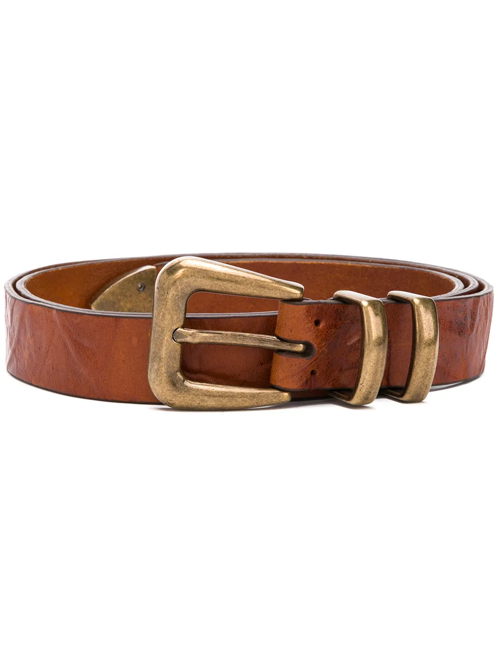 

Brunello Cucinelli vintage effect belt - Marrón