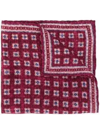 Brunello Cucinelli Purple Cotton Blend Pocket Square