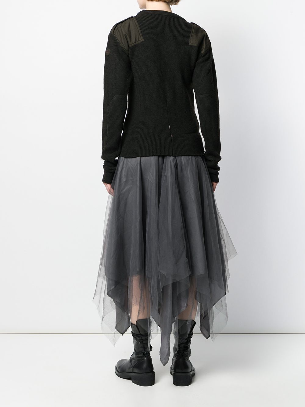 фото Marc Le Bihan asymmetric knit tulle dress