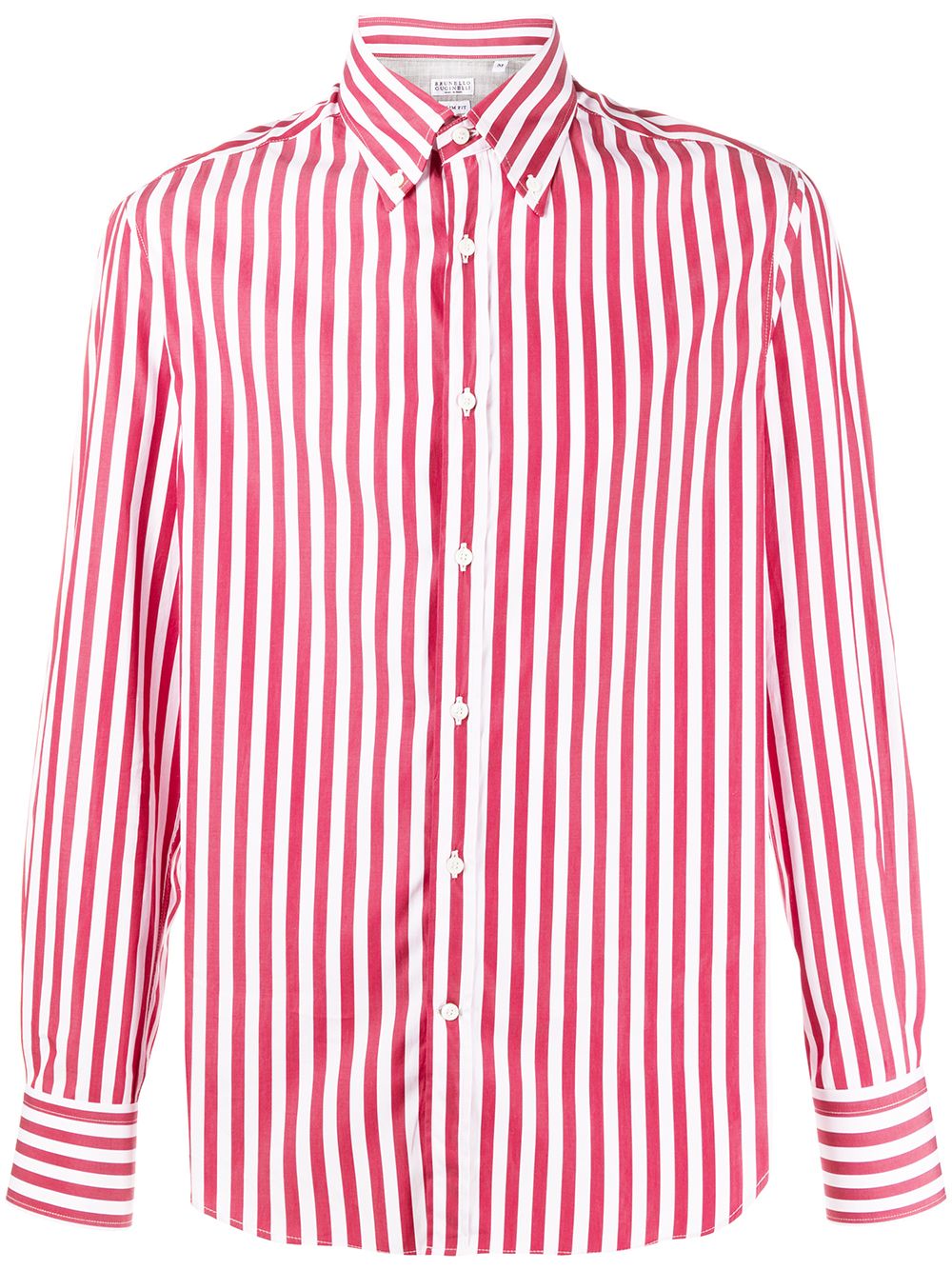 Brunello Cucinelli Stripe Shirt In Red