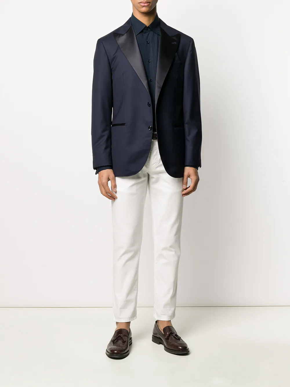 Brunello Cucinelli Smoking overhemd - Blauw