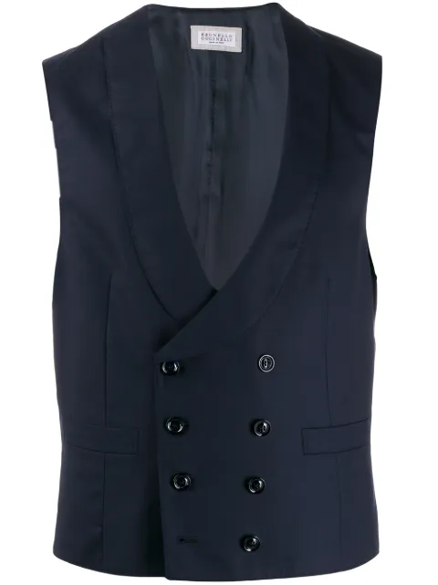 Brunello Cucinelli double buttoned sleeveless waistcoat