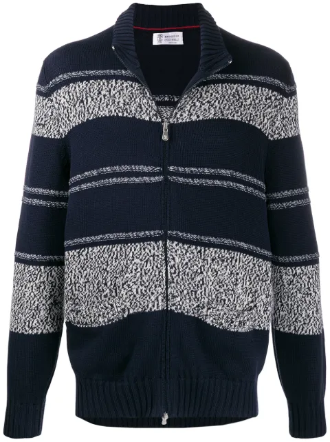 Brunello Cucinelli striped pattern cardigan