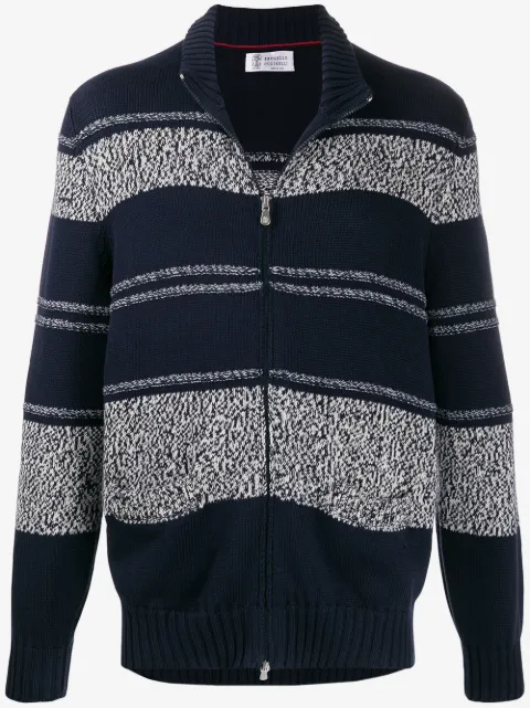 Brunello Cucinelli striped pattern cardigan