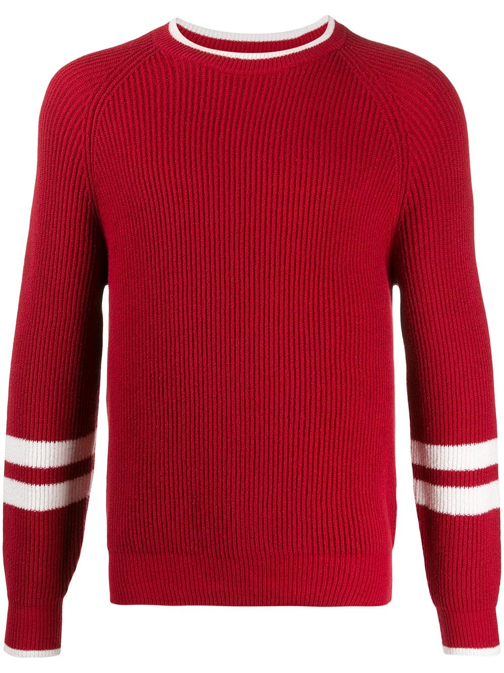 Brunello Cucinelli Varsity Knitted Jumper In Red