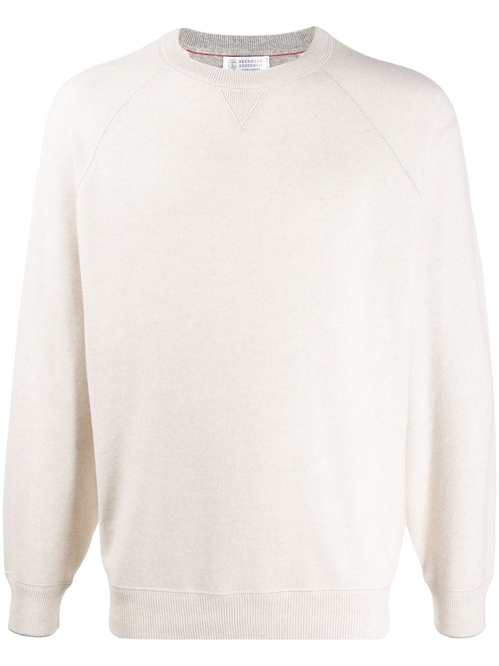 Shop Brunello Cucinelli Crew-neck Raglan-sleeves Sweatshirt In Neutrals