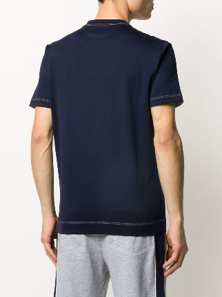 stitch detail V-neck T-shirt展示图