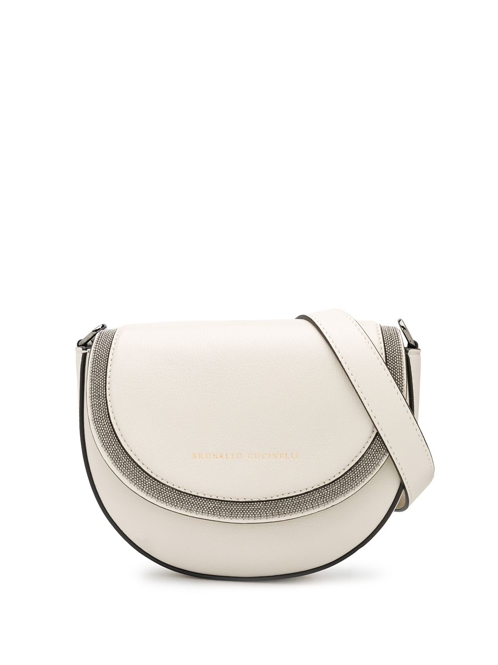 Brunello Cucinelli Leather Embellished Belt Bag In White
