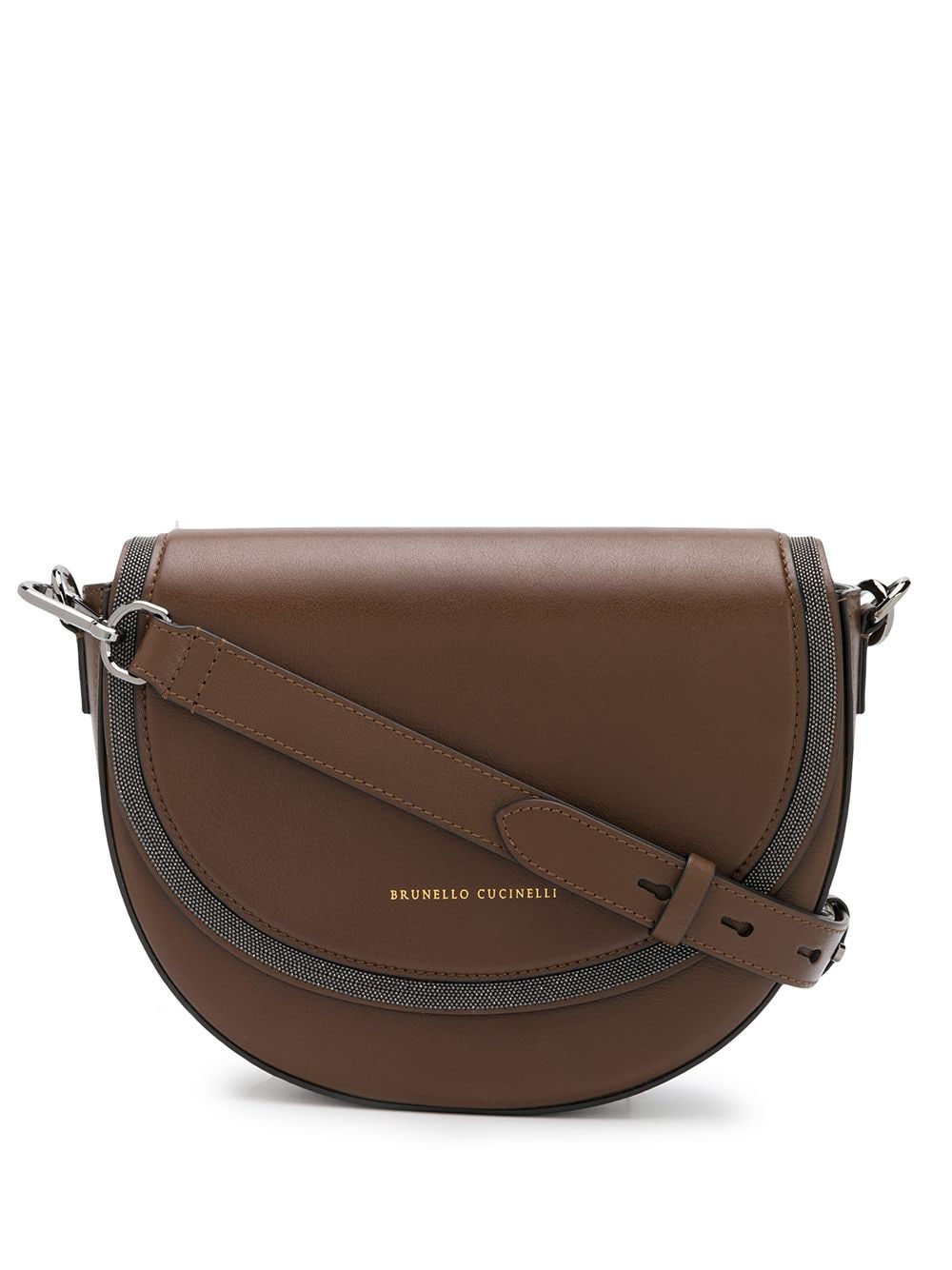 Brunello Cucinelli Embellished Crossbody Bag In Brown